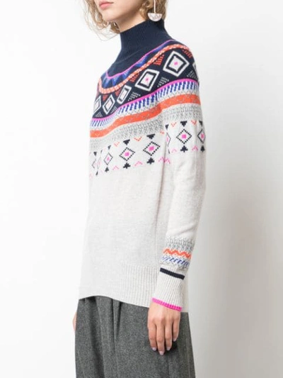 Shop Autumn Cashmere Fair Isle Knitted Jumper In Neutrals