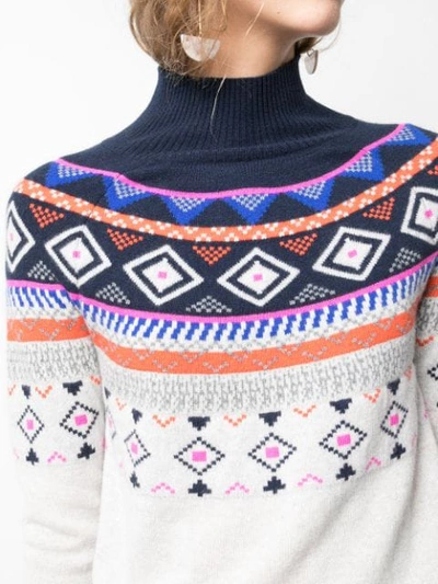 Shop Autumn Cashmere Fair Isle Knitted Jumper In Neutrals