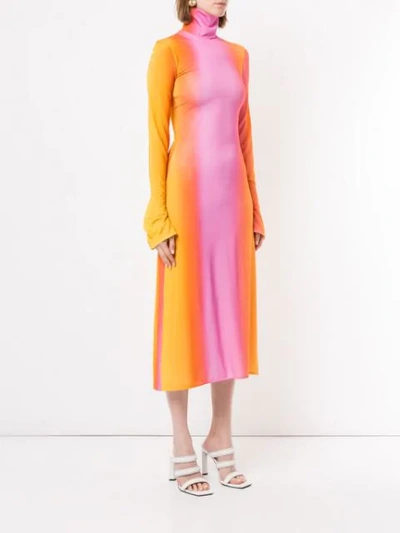 Shop Ellery Bach Tie-dye Dress In Orange