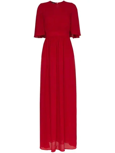 Shop Giambattista Valli Bolero Style Evening Dress In Red