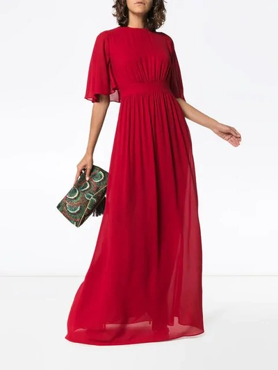 Shop Giambattista Valli Bolero Style Evening Dress In Red