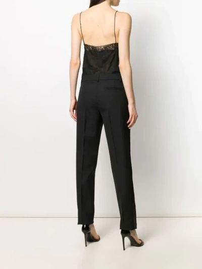 Shop Philosophy Di Lorenzo Serafini Lace Trim Tailored Jumpsuit In Black