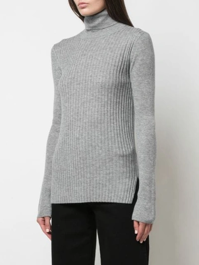 Shop Alex Mill Knitted Roll-neck Jumper In Grey