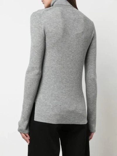 Shop Alex Mill Knitted Roll-neck Jumper In Grey