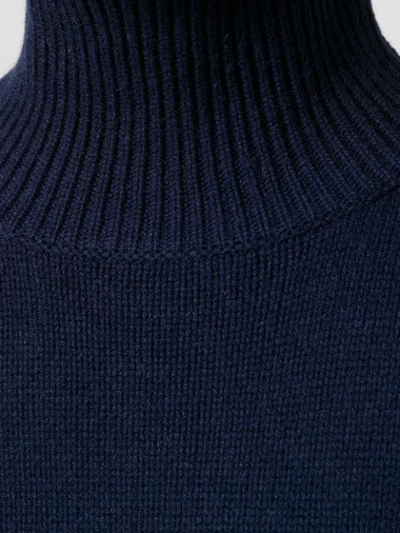 Shop Allude Roll Neck Jumper In Blue