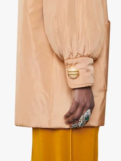 Shop Gucci Oversized Puffer Jacket In Neutrals