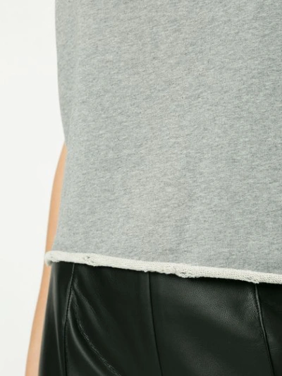 Shop Alexander Wang Cropped Fitted Tank Top In Grey