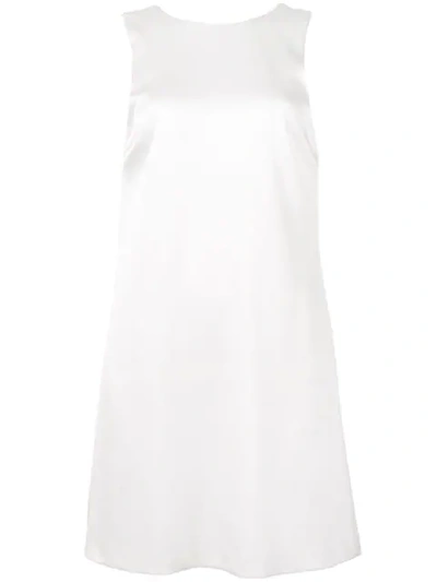 Shop Alice And Olivia Draped-back Mini Dress In White