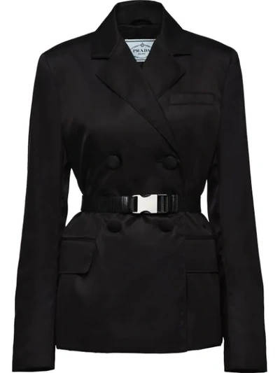 Shop Prada Gabardine Jacket In Black