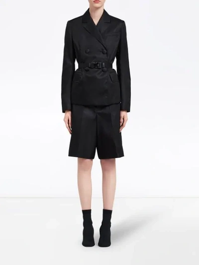 Shop Prada Gabardine Jacket In Black