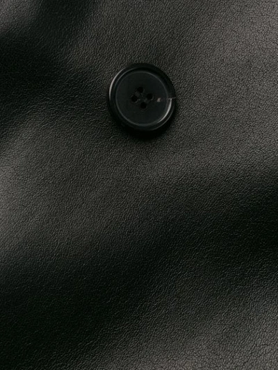 Shop Maison Margiela Belted Faux Leather Jacket In Black