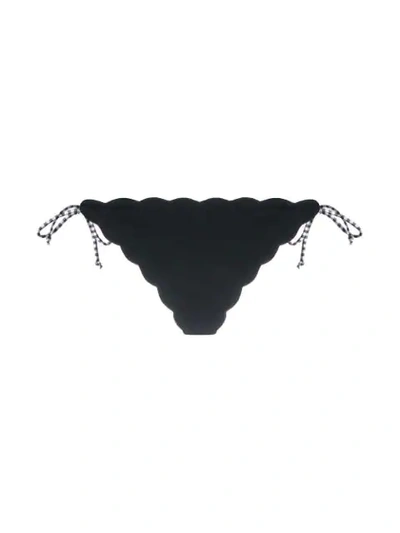 Shop Marysia Gingham Lined Bikini Bottoms In Black