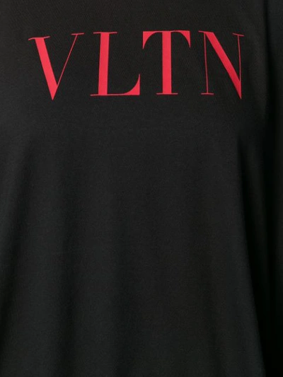 Shop Valentino Printed Logo Oversized T-shirt In Black