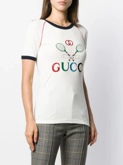 Shop Gucci Tennis T-shirt In White