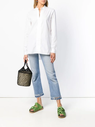 Shop Marie Marot Minimal Shirt - White