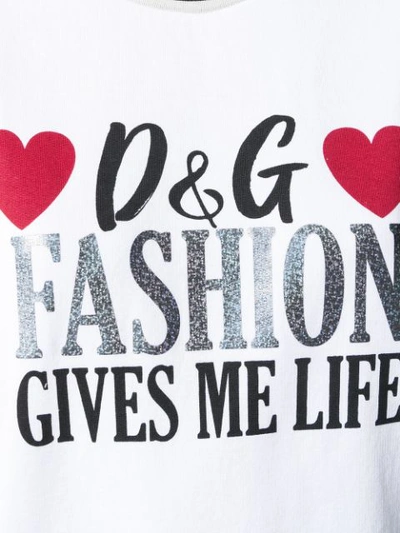 Shop Dolce & Gabbana Logo Sweater In White