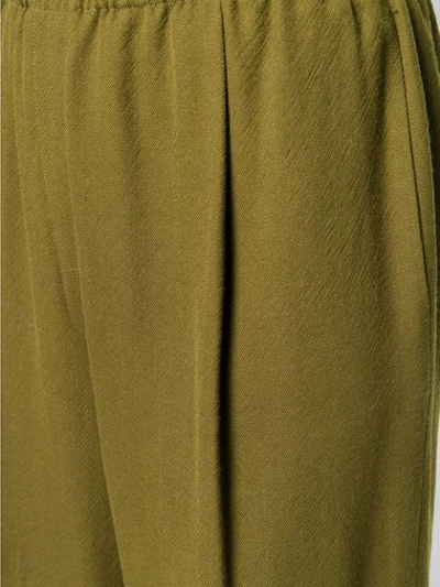 Shop Forte Forte Wide Leg Trousers In Green