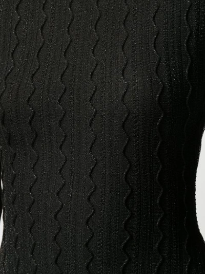 Shop Philipp Plein Long Sleeved Knit Dress In Black