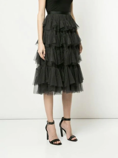 Shop Needle & Thread Scallop Tulle Skirt - Black