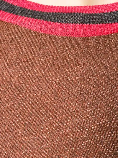 Shop Bellerose Contrast Collar Sweater In Brown