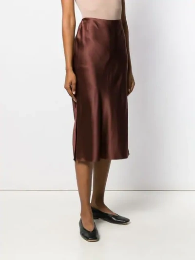 Shop Joseph Slip Skirt In Brown