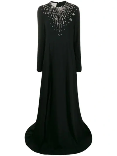 Shop Gucci Constellation Evening Gown In Black