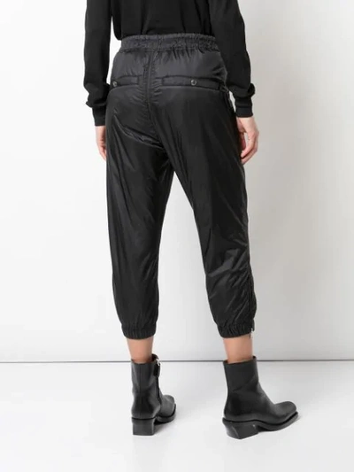 Shop Rick Owens Drop-crotch Cropped Trousers In 09 Black