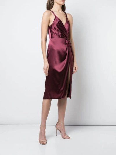 Shop Jill Jill Stuart Twisted Front Satin Dress In Red