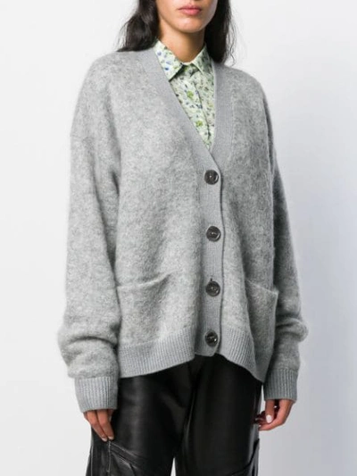 Shop Acne Studios Grandpa Relaxed-fit Cardigan In Grey