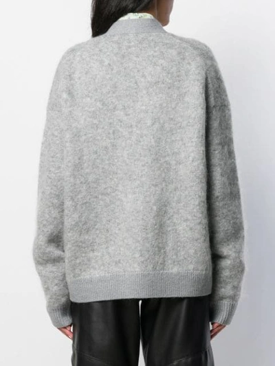 Shop Acne Studios Grandpa Relaxed-fit Cardigan In Grey
