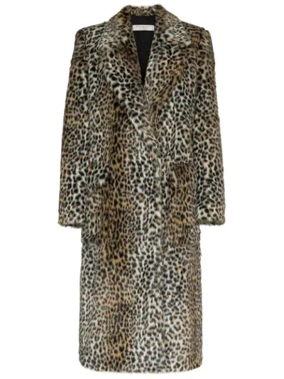 Shop Philosophy Di Lorenzo Serafini Leopard Print Cotton-blend Coat - Multicolour