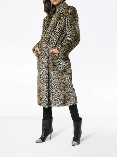 Shop Philosophy Di Lorenzo Serafini Leopard Print Cotton-blend Coat - Multicolour