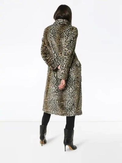 Shop Philosophy Di Lorenzo Serafini Leopard Print Cotton-blend Coat - Multicolour