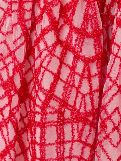 Shop Simone Rocha Geometric Stitched Skirt In Red