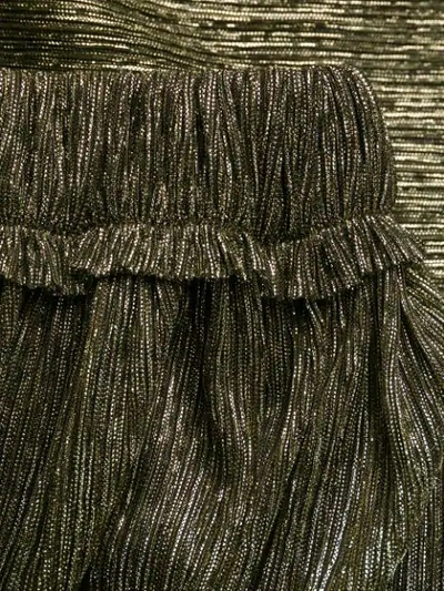 ISABEL MARANT ÉTOILE 细百褶迷你半身裙 - 金色