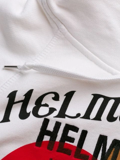 Shop Helmut Lang Print Hoodie In White