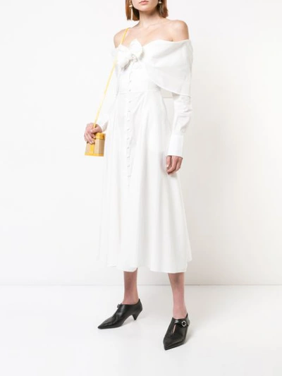 Shop Rosie Assoulin Off The Shouder Long Dress In White