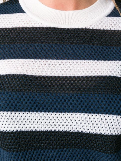Shop Sonia Rykiel Striped Sweater In Blue
