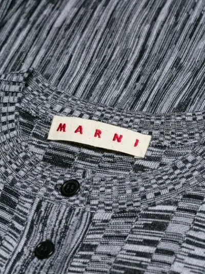 Shop Marni Long Flared Sweater Dress - Grey