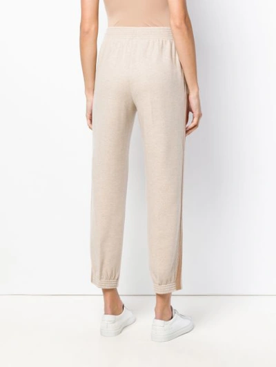 Shop Agnona Contrast Werst Pull-on Trousers - Neutrals