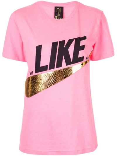 Shop Nil & Mon Like T-shirt In Pink