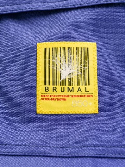 Shop Brumal Hooded Down Coat In Blue