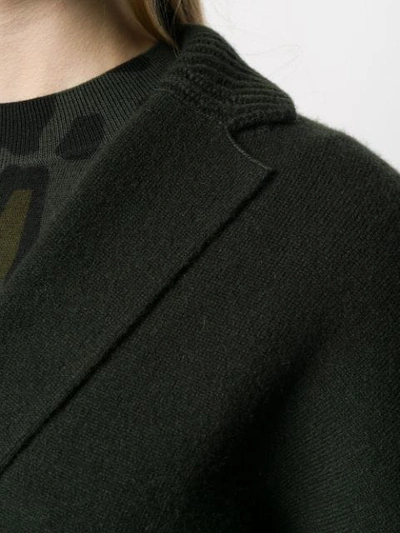 Iris Von Arnim Notched Lapels Cardigan In Green