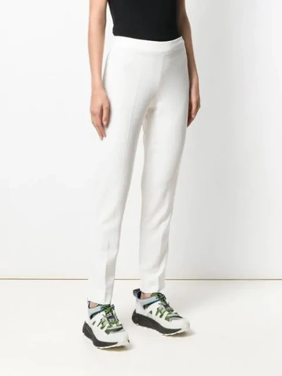 Shop P.a.r.o.s.h Slim Fit Trousers In White