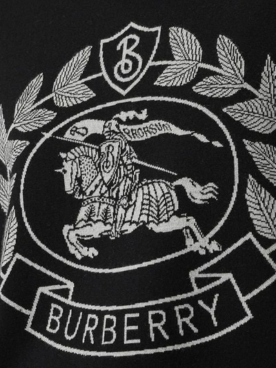 Shop Burberry Crest Logo Sweatshirt - Black