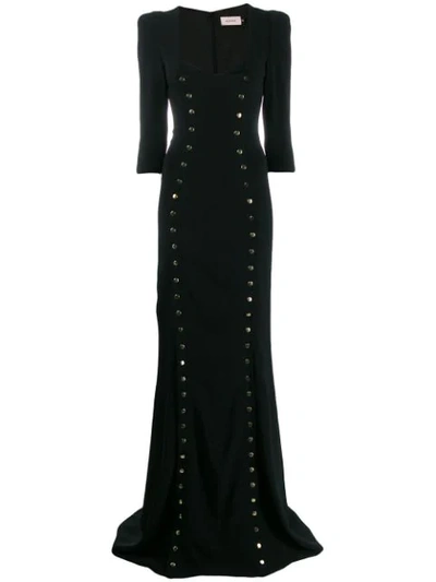 Shop Murmur Studded Long Dress In Black