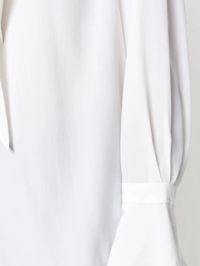 Shop Equipment Tie Neck Long Sleeved Blouse In White