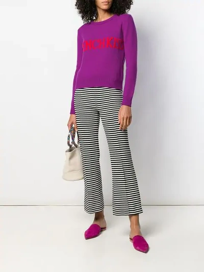 Shop Alberta Ferretti French Kiss Sweater In Purple