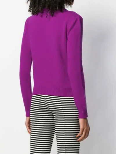 Shop Alberta Ferretti French Kiss Sweater In Purple