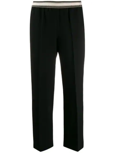 Shop Bellerose Creased Cropped Trousers In Black